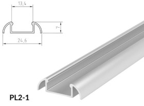 PROFIL LED PL2-1 SREBRNY 2M