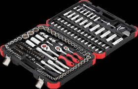 R45603172 Socket set 1/2"-3/8"-1/4", 172 pcs