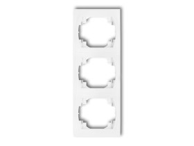 LOGO Ramka pionowa 3 potrójna biały LRV-3 KARLIK