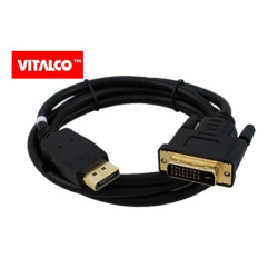 Kabel DisplayPort/DVI 1,5m Wtyk-Wtyk, Vitalco DP14