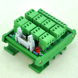 CZH-LABS DIN Rail Mount 8 Channel Sensor Signal Plugable Terminal Distribution Module.