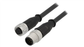 Złącze M12 Męsko-Żeńskie Proste 10M 12Pin 21348485C78100