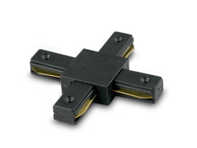 Łącznik Krzyżowy Czarny 1-fazowy X do Szyn Oświetleniowych