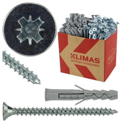 Kołek rozporowy wkręcany KRX 8x40 z wkrętem z łbem stożkowym PZ 4x45 /100szt./