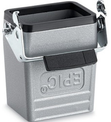 Grommet housing, size HB6, aluminum alloy, PG21/PG29, straight, longitudinal bow locking, IP65, 70010400