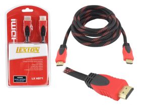 Przyłącze HDMI-HDMI 1.4V czerwone 3m