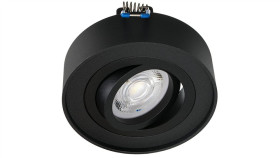 Oprawa Alaska Mini Wpust Czarna Gu10 Wpuszczana Sufitowa Regulowana Premiumled