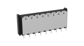 ERNI Gniazdo PCB 50 -pinowe 2-rzędowe raster: 1 mm Otwór przelotowy, Powierzchnia Złącze PCB pionowe żeńskie Lutowie