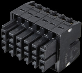 713-1106 WAGO MINI HD, female multi-point connector, 2x6-pin, RM 3.5