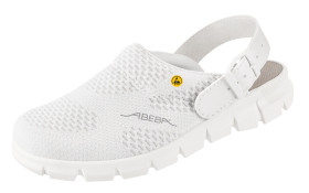 Sabot de travail tricoté textile blanc b