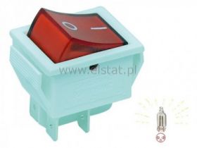 Przeł. kołys. OFF-ON; stabilny 4p podśw. biały 15A