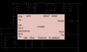 150V Low I Step-Down DC/DC Controller with 100% Duty Cycle Capability