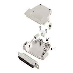 Encitech 6355-0084-23 DSSK25-M-DMP-K D-Sub 25-pin Strip set Solder Bucket