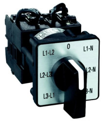 Przełącznik piórk. krzywkowy woltomierza, 3L i 3L-N, 45, 12A, moc. śrub. K1F027MLH