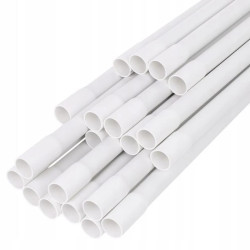 Rura elektroinstalacyjna sztywna RLM-18 gładka kielichowa 320N PVC UV biała 40m