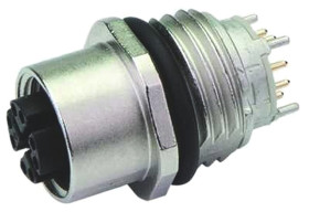 Złącze wielostykowe przemysłowe 8-pinowe M12 Montaż w przegrodzie Gniazdo Telegartner