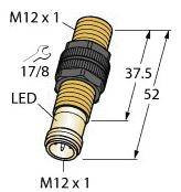 Turck Czujnik indukcyjny nie podtynkowy PNP, Przełącznik NI8U-S12-VP6X-H1141