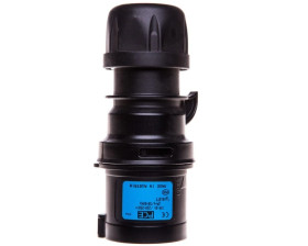 Wtyczka przenośna 16A 3P 230V czarna IP44 TURBO SHARK 013-6TTX