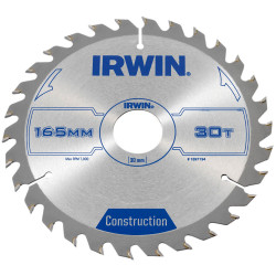 IRWIN&#xAE; 1897194 Construction Circular Saw Blade 165 x 30mm x 30T ATB
