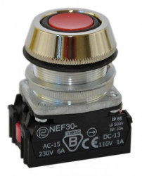 Przycisk sterowniczy 30mm czerwony z samopowrotem 2R W0-NEF30-UK 2Y C