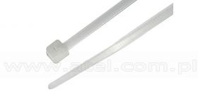 Opaski kablowe, 2,5x80mm, kolor naturalny, 100szt