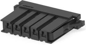 Socket header, 5 pole, pitch 5.08 mm, straight, black, 2-178128-5