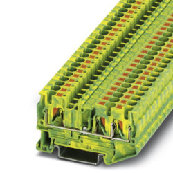 Listwa zaciskowa uziemienia 24→ 10 AWG żyły: 3 Zielony/żółty Wciskane Phoenix Contact