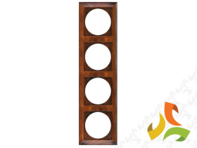 PERŁA Ramka 4 drewniana poczwórna teak natura Ra-4PN ABEX