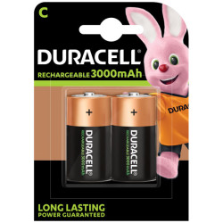 Duracell HR14 DC1400 Recharge Ultra NiMH C Rechargeable Batteries 3000mAh x2