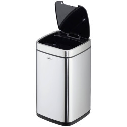 Durable 342123 Garbage Bin 12L Silver Stainless Steel Sensor Touch Lid
