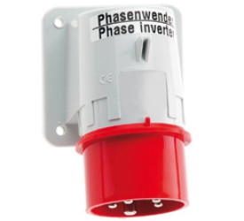 Zwrotnica faz - Wtyczka maszynowa odbiornikowa 16A 5p 400V 6h IP44 2602