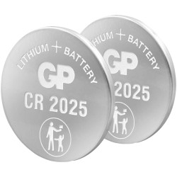 GP GPCR2025STD208C2 Button Cell CR2025 3V 2pk High Energy Density
