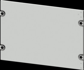 Aperture, rectangular, sheet steel, (W x H x D) 600 x 350 x 10 mm, light gray, 8PQ2035-6BA01