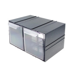Magazynek szufladkowy modułowy 23x14x12.5cm, 2 szufladki, Konger PX2