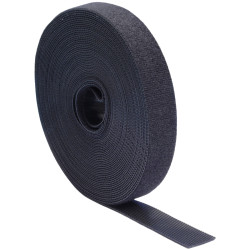 Quadrios 23CA191 Hook-and-Loop Tape Polyamide 10m x 20mm Black