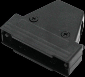 MHTRI-P-9-K D-Sub cap, 9-pin, angled/straight, black, size E