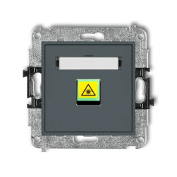 MINI Mechanizm gniazda światłowodowego/optycznego pojedynczego grafitowy mat 28MGOP-1