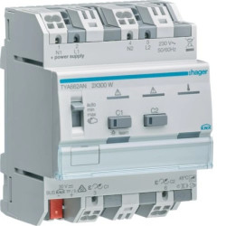 KNX system Ściemniacz uniwersalny 2-kan 2x300 W, wielofazowy, f. sumowania obc. TYA662AN