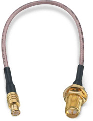 Kabel koncentryczny złącze A RP-SMA złacze B MCX długość 152.4mm typ kabla RG178 Z zakończeniem