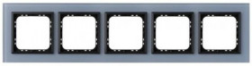 SONATA Ramka pięciokrotna niebieskie szkło szronione R-5RGC/80/33