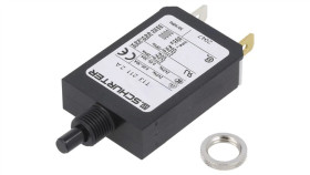 T13-211-2 Wyłącznik Nadprądowy Iznam: 2A Uznam: 240Vac 28Vdc Spst Bieguny: 1