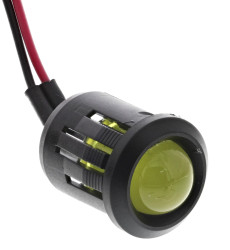 Lampka kontrolna do montażu panelowego 24V dc, Żółta 14mm LED Czarny Wyprowadzenia RS PRO