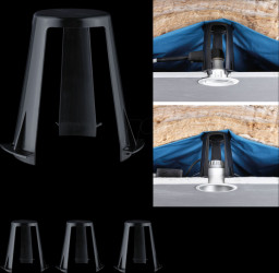 92399 Spacer for flush-mounted luminaires 62 - 90 mm, black, pack of 3