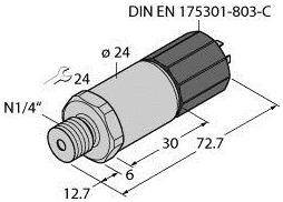 Turck Przetworniki ciśnienia 1 szt. PT250R-2003-U2-DC91