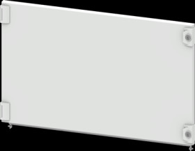 Compartment door, rectangular, sheet steel, (W x H x D) 800 x 500 x 25 mm, light gray, for built-in installation devices, 8PQ205