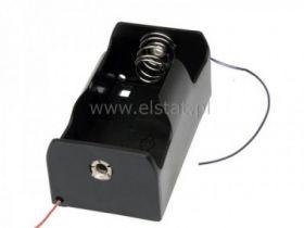 Koszyk na baterie 1x R20 ( I ) 1 strona + kable