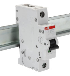 Wyłącznik nadprądowy MCB, Typ D, 1-biegunowy, 40A, 230V, 72V, na szynę DIN, ABB S201M-D40, S200M