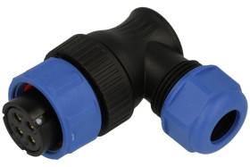 Gniazdo; SP2116/S4II-1N; 4 tory; lutowany; 4,0mm2; 7-12mm; SP21; na przewód; IP68; 30A; 500V; Weipu; RoHS