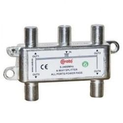 Rozgałęźnik sygnału splitter 5-2400Mhz 4 wyjścia power pass CORAB