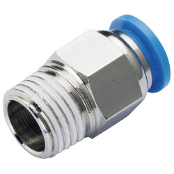 TruComponents 656468 Straight piece PC4-M5 Pipe &#xD8;: 4 mm Thread: M5x0.8 1pc